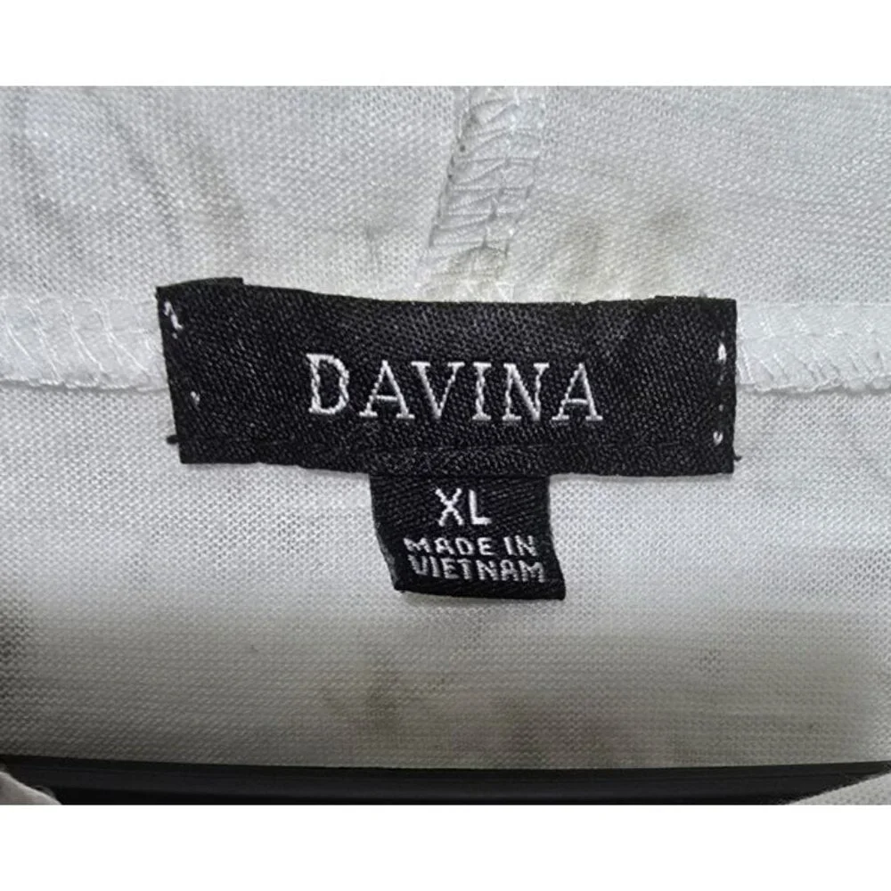 DAVINA Hooded Shirt XL New Orleans Scenic Artsy Long Sleeve Casual Studded NOLA
